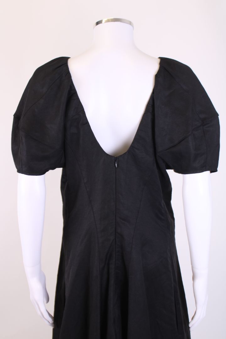Celine S/S Puff Sleeve Dress Black M | Default Title, Black
