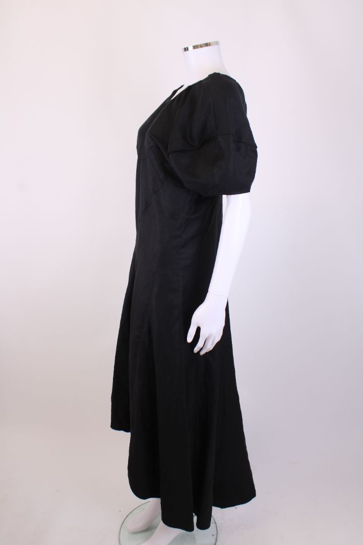 Celine S/S Puff Sleeve Dress Black M | Default Title, Black