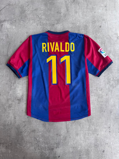 1998/99 FC Barcelona x Nike 'Rivaldo 11' Home Football Shirt