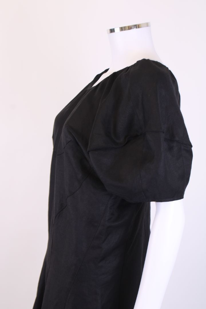 Celine S/S Puff Sleeve Dress Black M | Default Title, Black