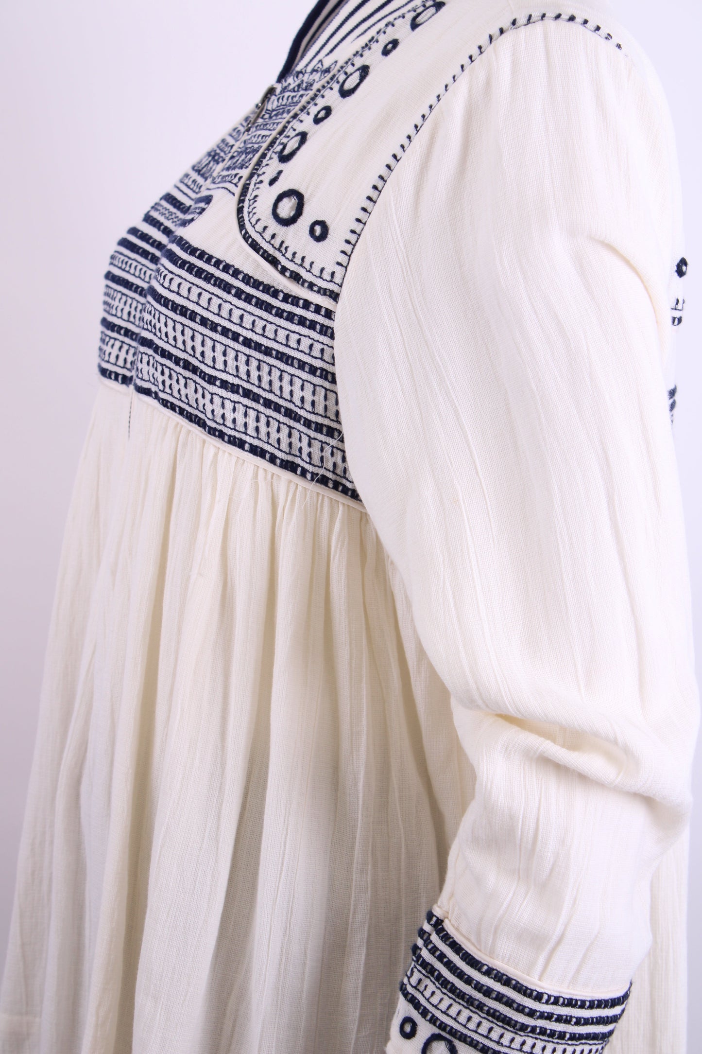 Scotch & Soda L/S Embroidered Jacket Cream/ Navy 12 | O/S, Multicoloured