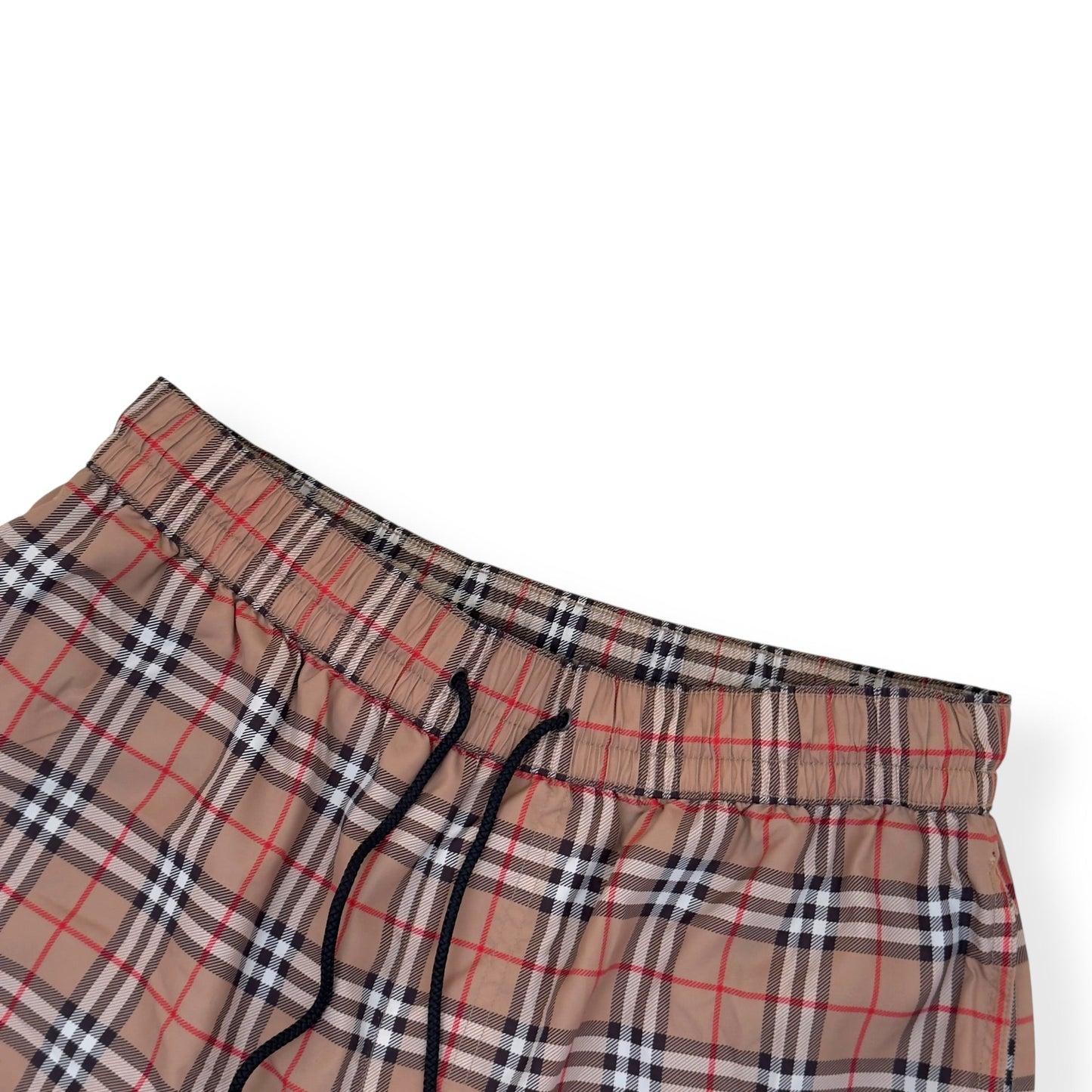 BURBERRY CHECK SWIM SHORTS BEIGE S | Small, Beige