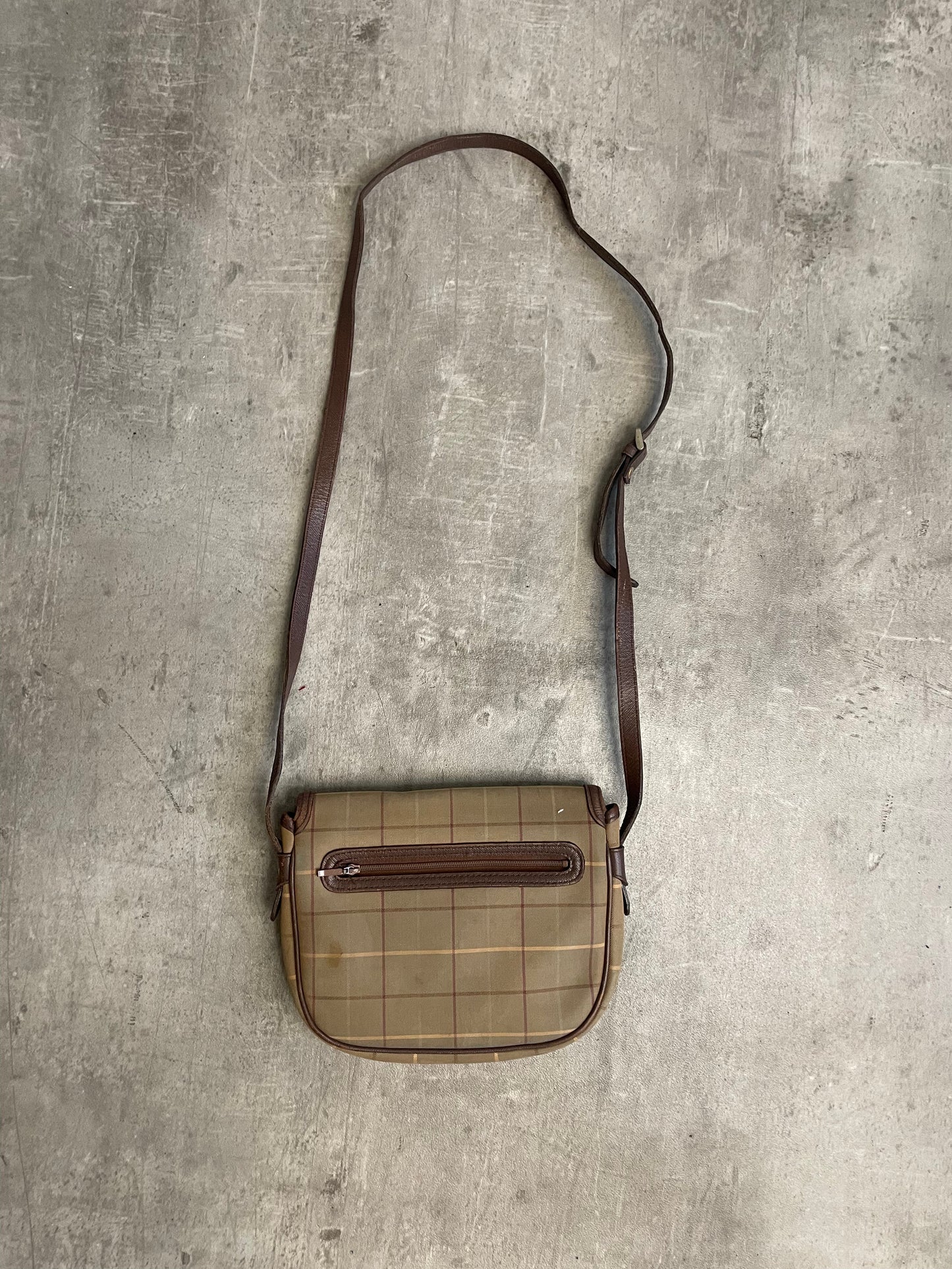 Burberry Vintage Canvas Leather Crossbody Bag