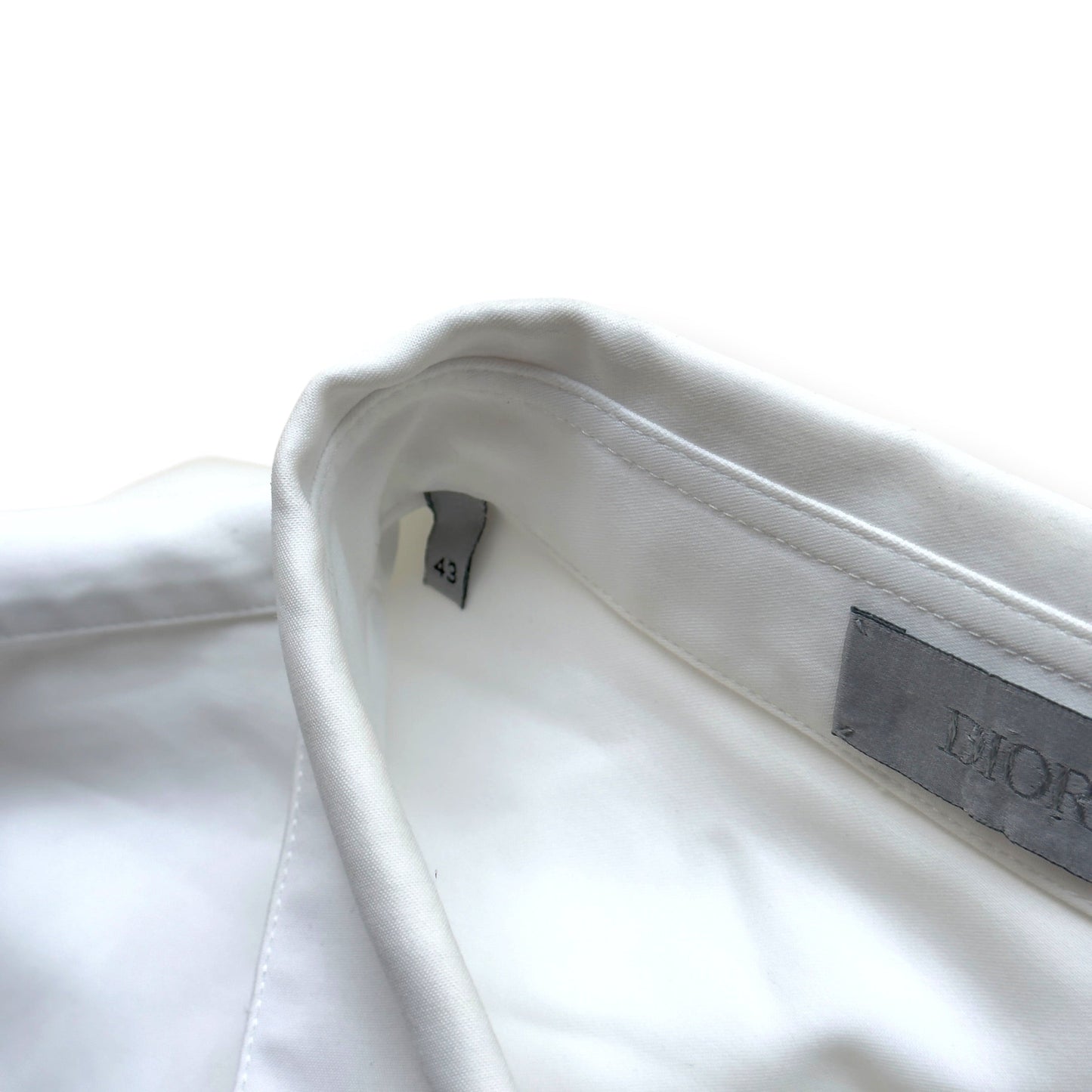 DIOR X SACAI EMBROIDERED LOGO COTTON OVERSHIRT WHITE 43 / XL | XL, Multicoloured