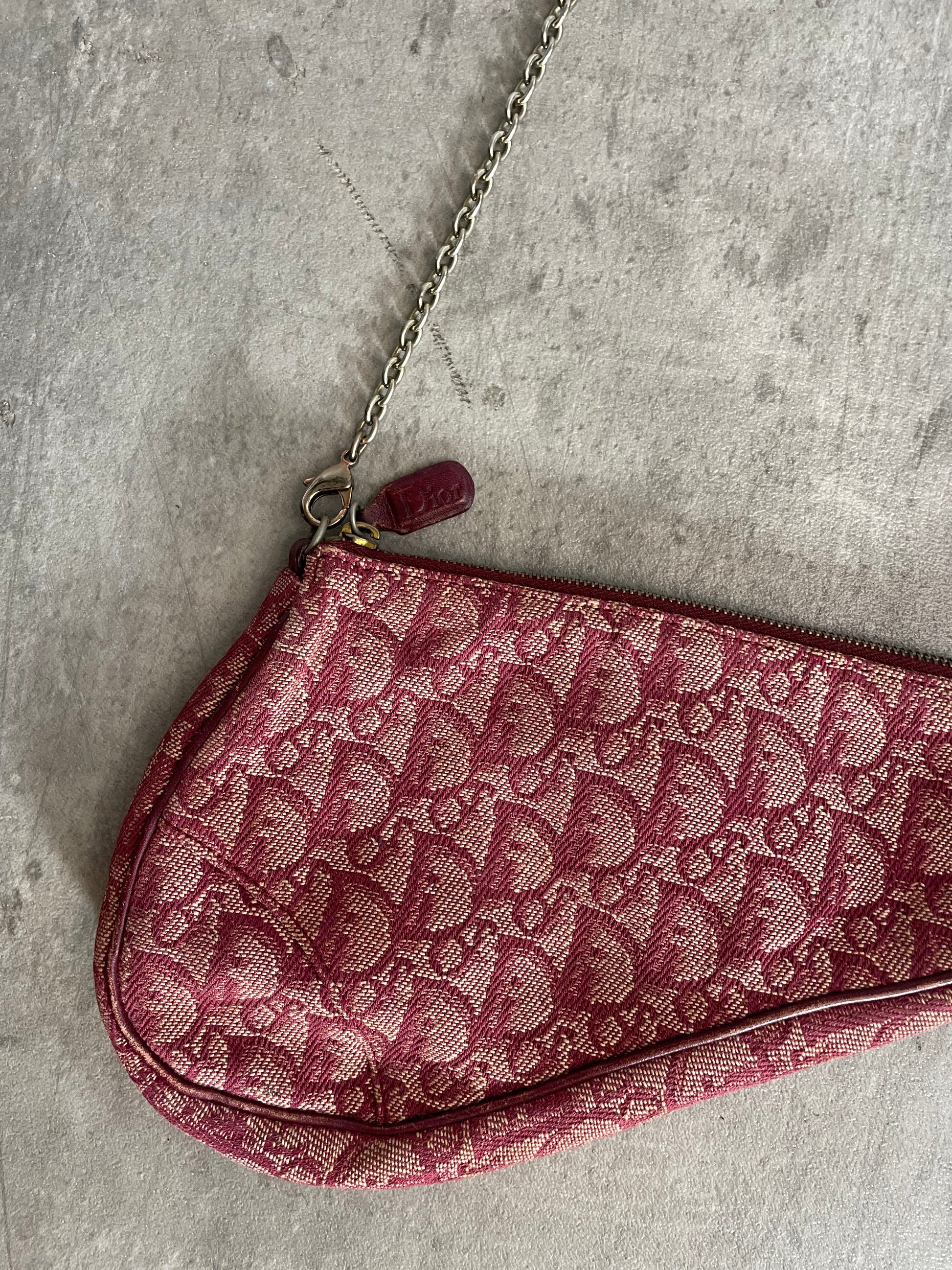 Christian Dior Oblique Saddle Pochette MO 0012 (2002) | O/S, Burgundy