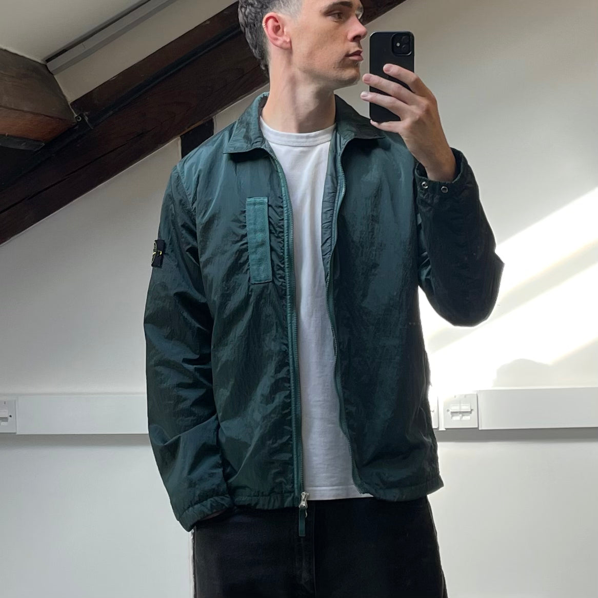 Stone Island Blue Nylon Metal Econyl Primaloft TC Overshirt Jacket AW22 - BNWT | Large, Blue