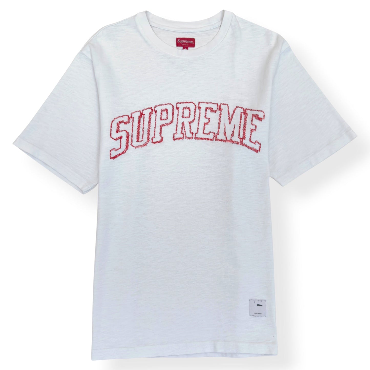 SUPREME SKETCHED ARC LOGO T-SHIRT WHITE / RED M | Medium, Red