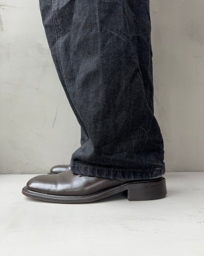 PRADA EARLY-2000'S BROWN LEATHER DERBY SHOES - UK 7.5 | UK 7.5, Brown