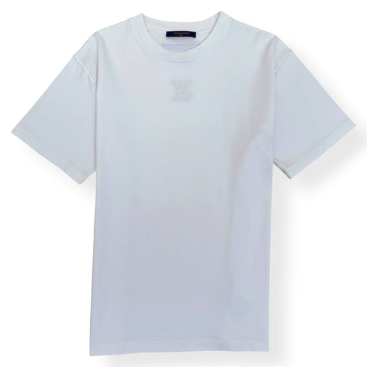 LOUIS VUITTON EMBOSSED LOGO LV T-SHIRT WHITE L | Large, White