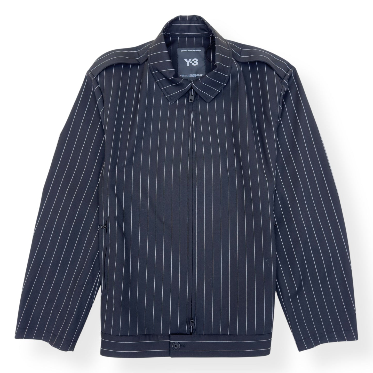 ADIDAS Y-3 REFINED WOOL UT BLOUSON JACKET BLACK / WHITE L | Large, Black
