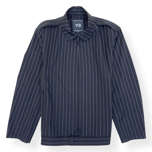 ADIDAS Y-3 REFINED WOOL UT BLOUSON JACKET BLACK / WHITE L | Large, Black