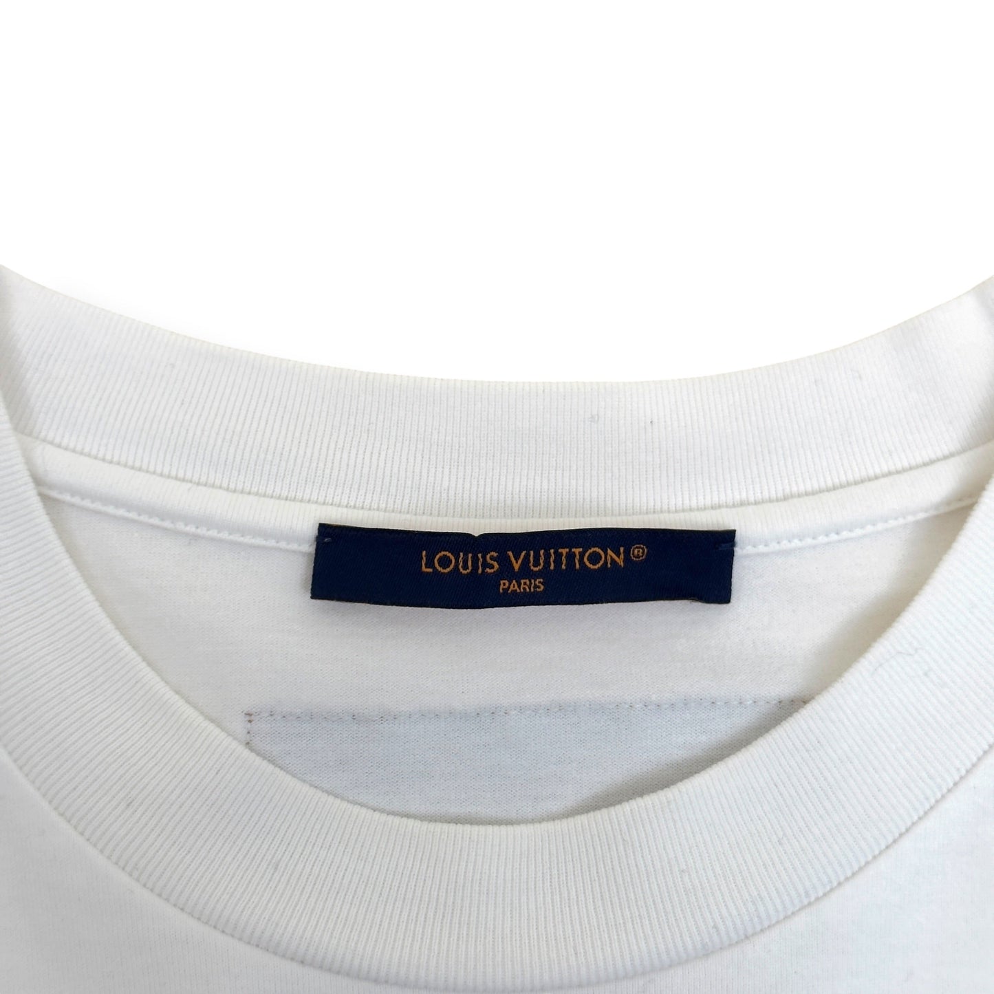 LOUIS VUITTON EMBOSSED LOGO LV T-SHIRT WHITE L | Large, White