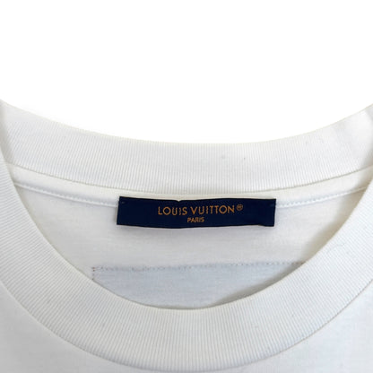 LOUIS VUITTON EMBOSSED LOGO LV T-SHIRT WHITE L | Large, White