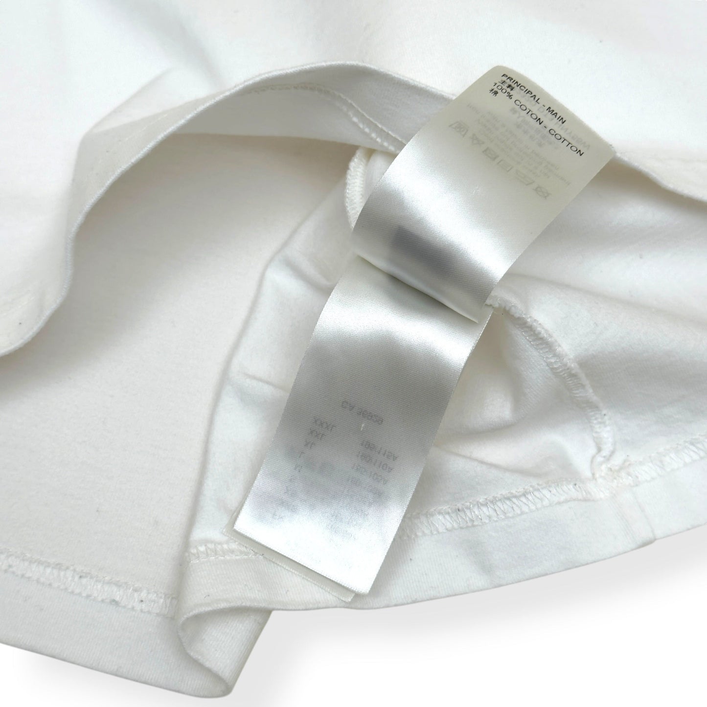 LOUIS VUITTON EMBOSSED LOGO LV T-SHIRT WHITE L | Large, White