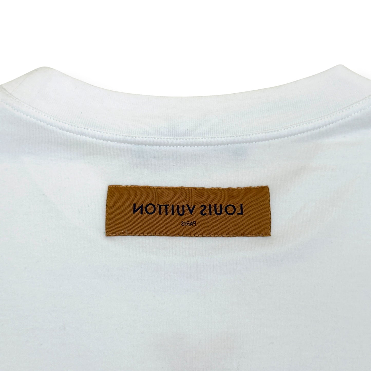 LOUIS VUITTON EMBOSSED LOGO LV T-SHIRT WHITE L | Large, White