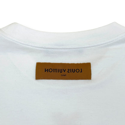 LOUIS VUITTON EMBOSSED LOGO LV T-SHIRT WHITE L | Large, White
