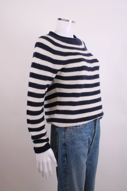 MarcCain L/S Stripe Jumper Navy/ White 8 | O/S, Navy