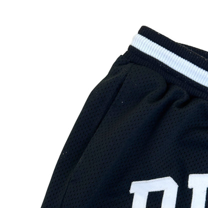 RHUDE ARCH LOGO MESH BASKETBALL SHORTS BLACK L | Large, Black