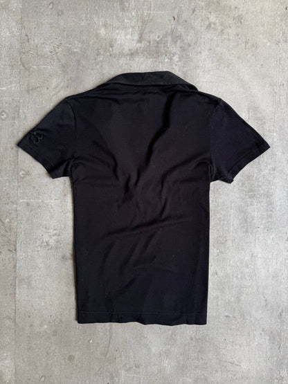 Yohji Yamamoto Y-3 V-Neck Black Polo Shirt