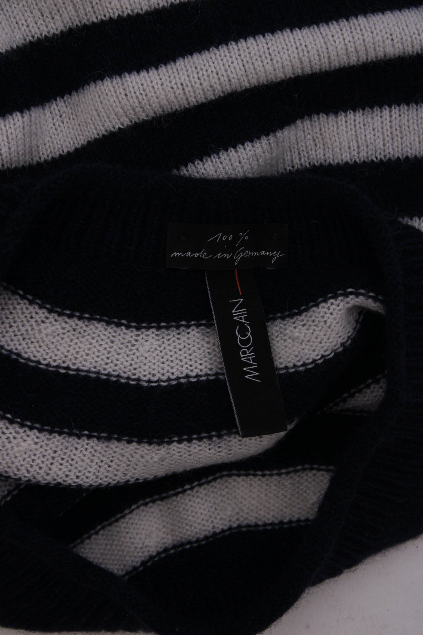 MarcCain L/S Stripe Jumper Navy/ White 8 | O/S, Navy