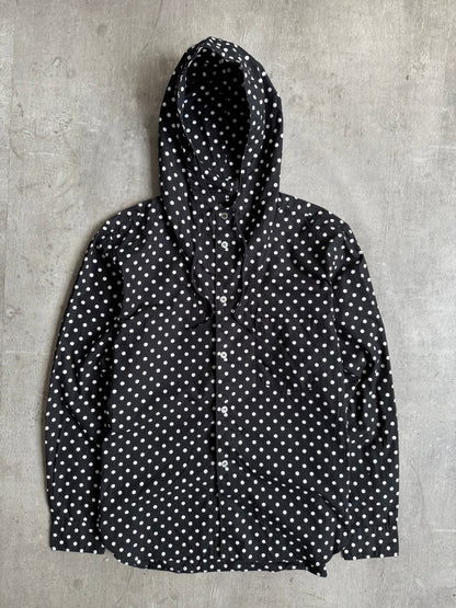 CDG Black Polka Dot Hooded Shirt