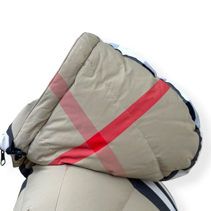 BURBERRY REVERSIBLE CHECK HOODED PUFFER JACKET BEIGE / BLACK M | Medium, Beige