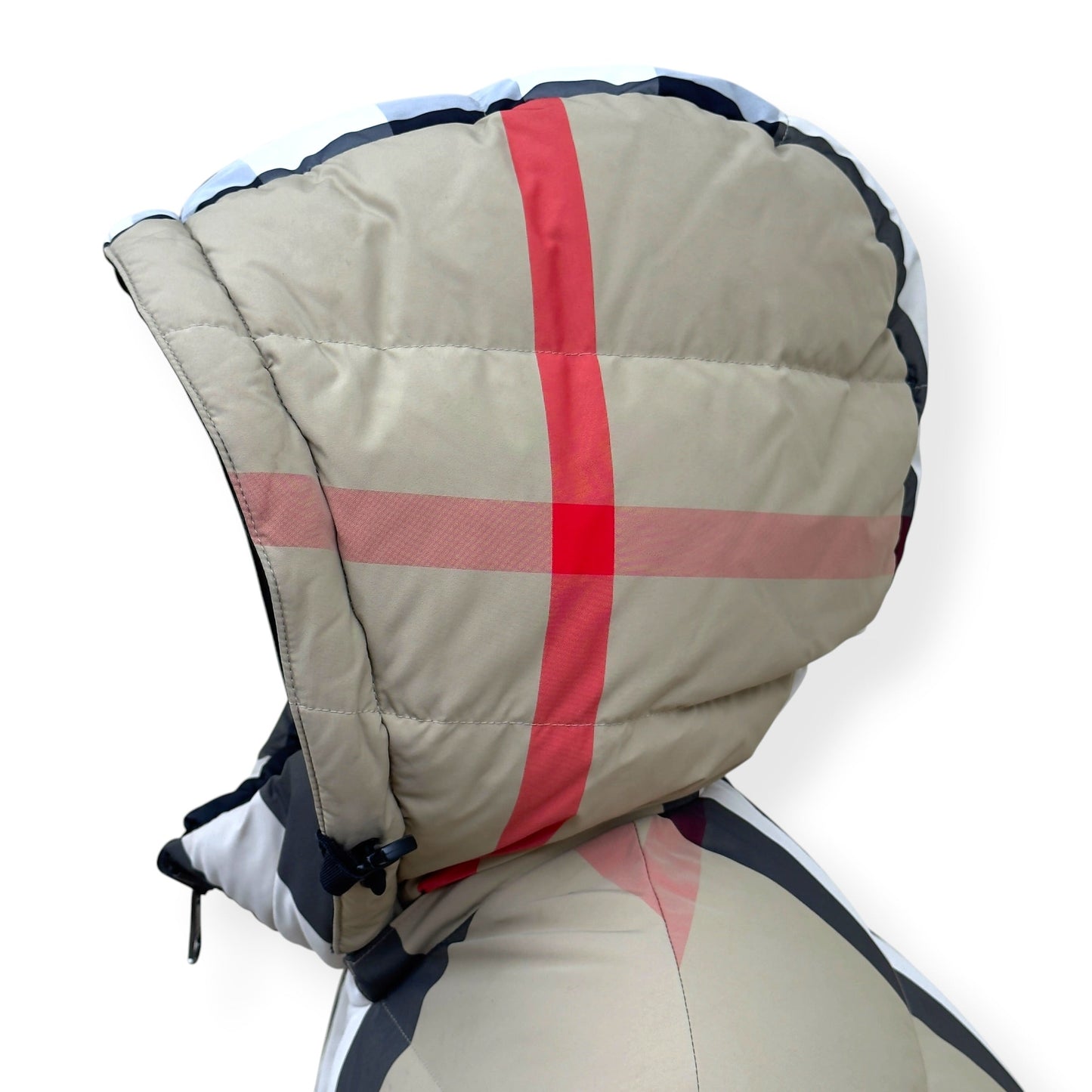BURBERRY REVERSIBLE CHECK HOODED PUFFER JACKET BEIGE / BLACK M | Medium, Beige