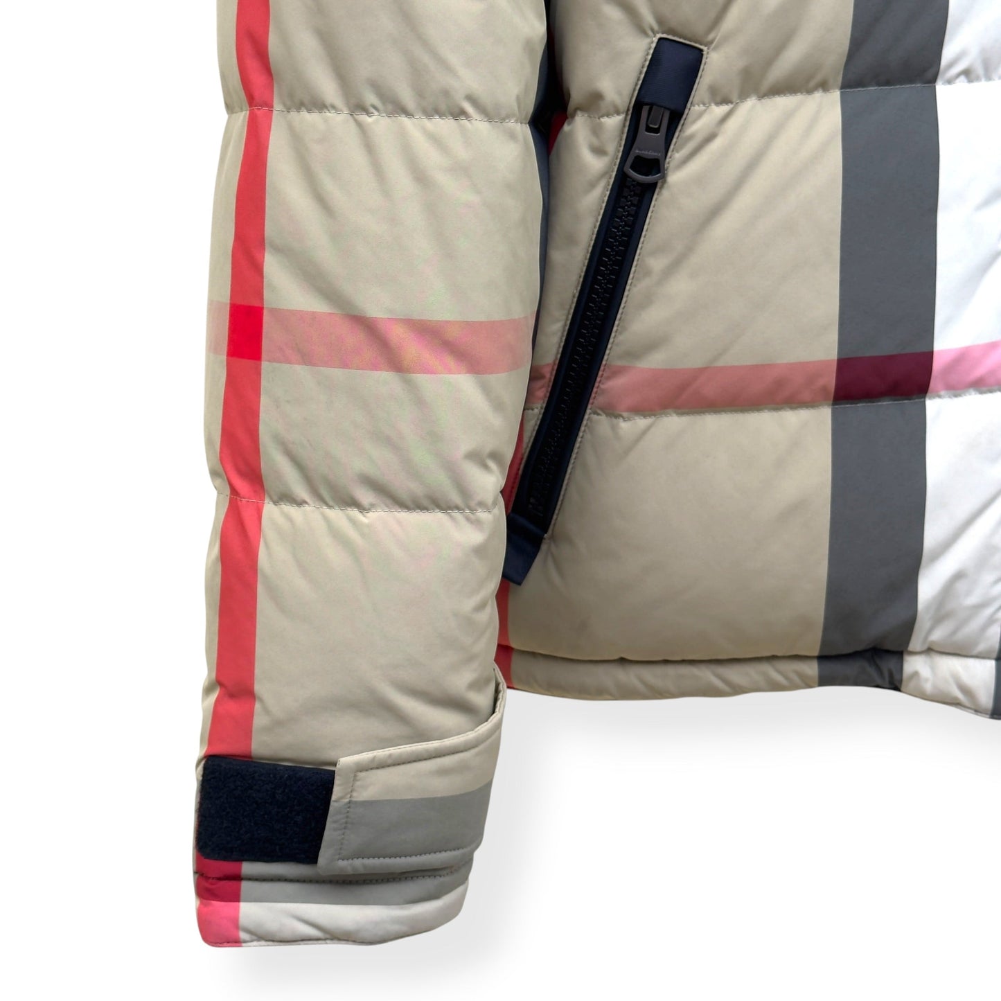 BURBERRY REVERSIBLE CHECK HOODED PUFFER JACKET BEIGE / BLACK M | Medium, Beige