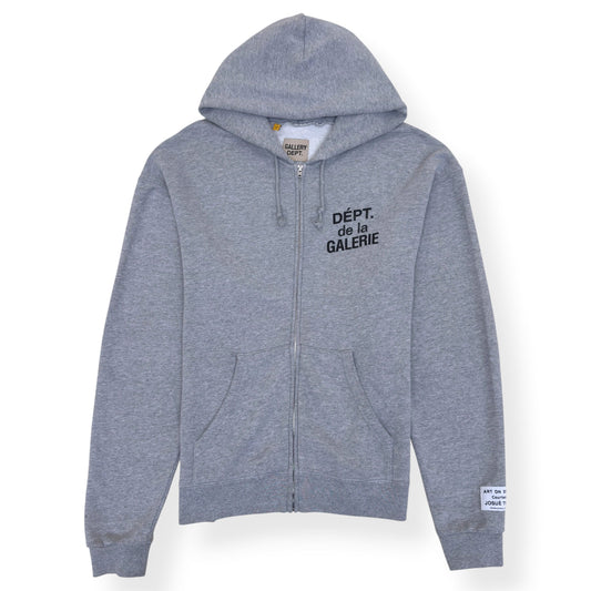 GALLERY DEPT. DEPT DE LA GALERIE ZIP-UP HOODIE GREY L | Large, Grey