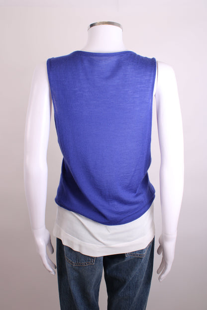 Gucci S/S Layered Knit Top Blue/ White M | Medium, Multicoloured