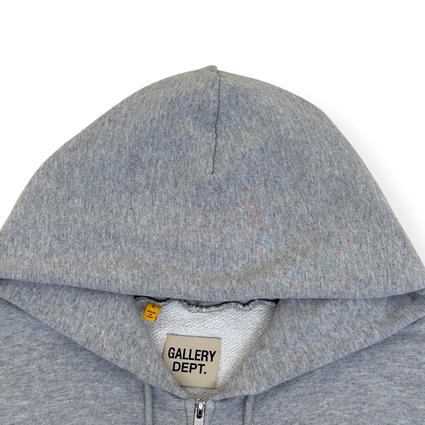 GALLERY DEPT. DEPT DE LA GALERIE ZIP-UP HOODIE GREY L | Large, Grey