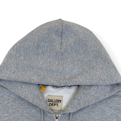 GALLERY DEPT. DEPT DE LA GALERIE ZIP-UP HOODIE GREY L | Large, Grey