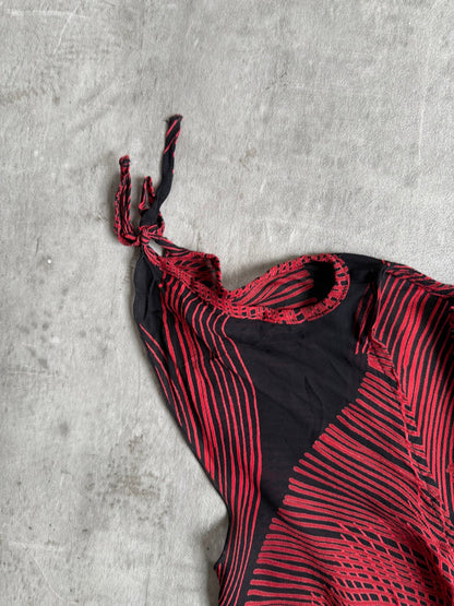 Asymmetrical Off the Shoulder Mesh Top