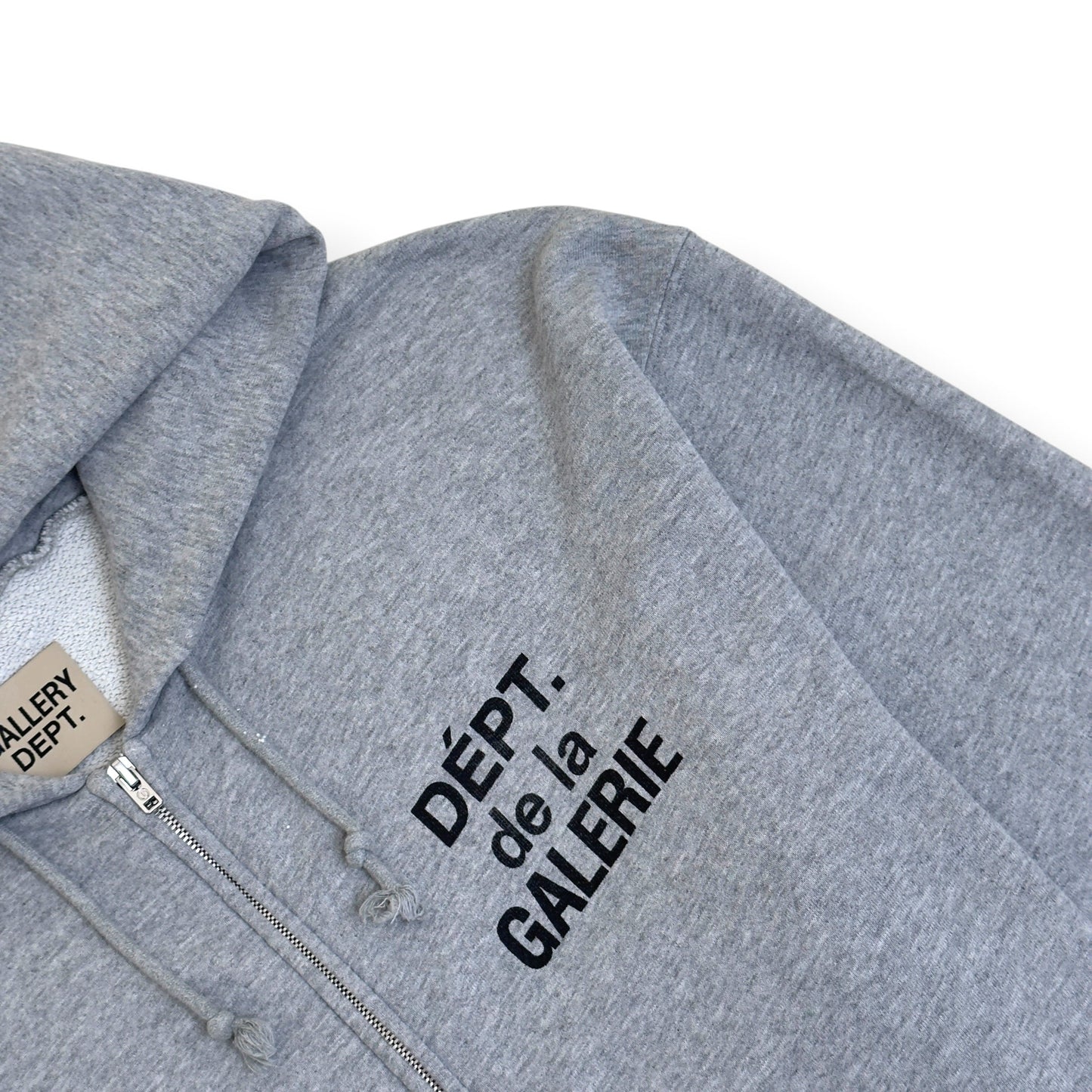 GALLERY DEPT. DEPT DE LA GALERIE ZIP-UP HOODIE GREY L | Large, Grey
