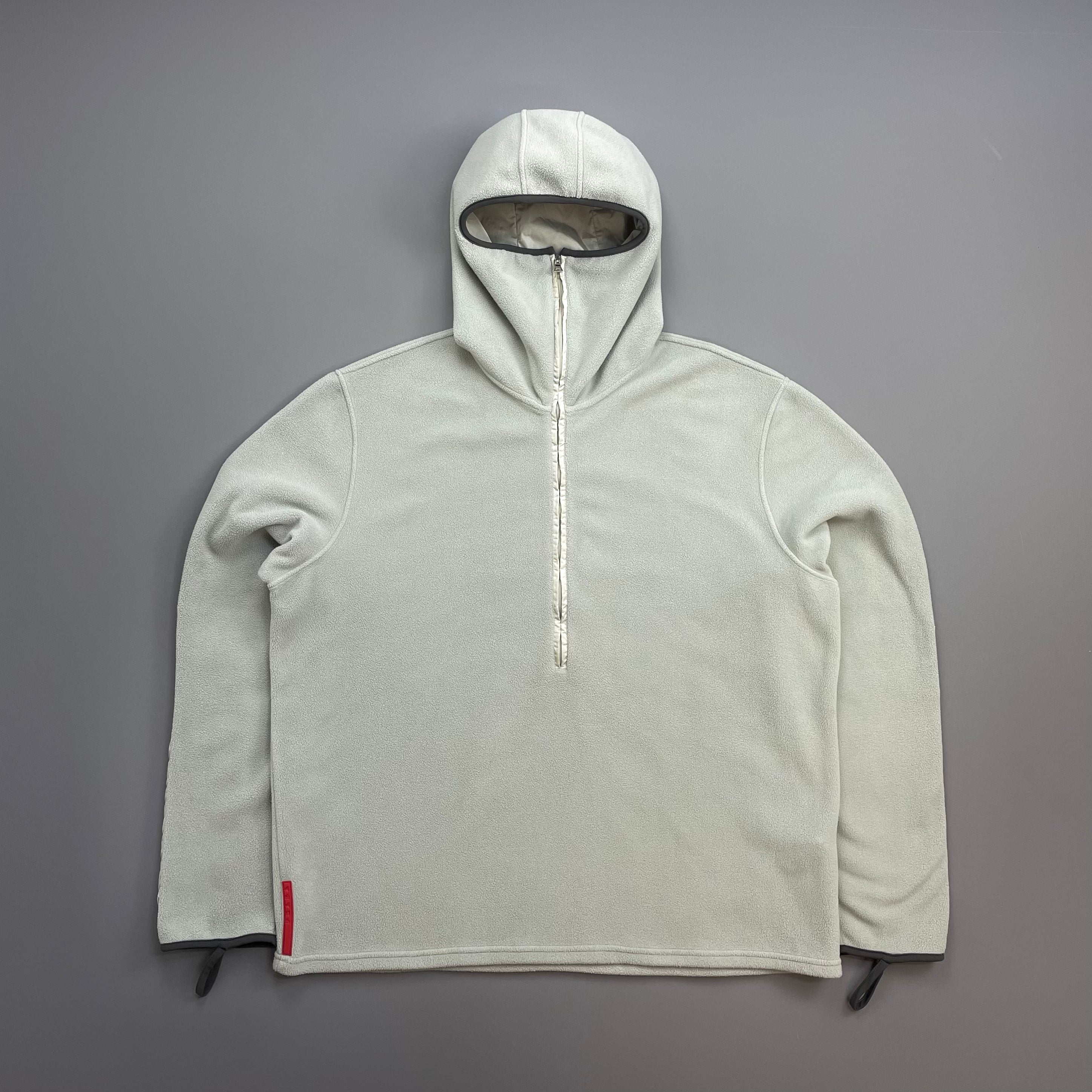 トップス PRADA SPORT BALACLAVA FLEECE HOODIE Early 2000's Prada Sport Balaclava Fleece Pullover Hoodie - Medium