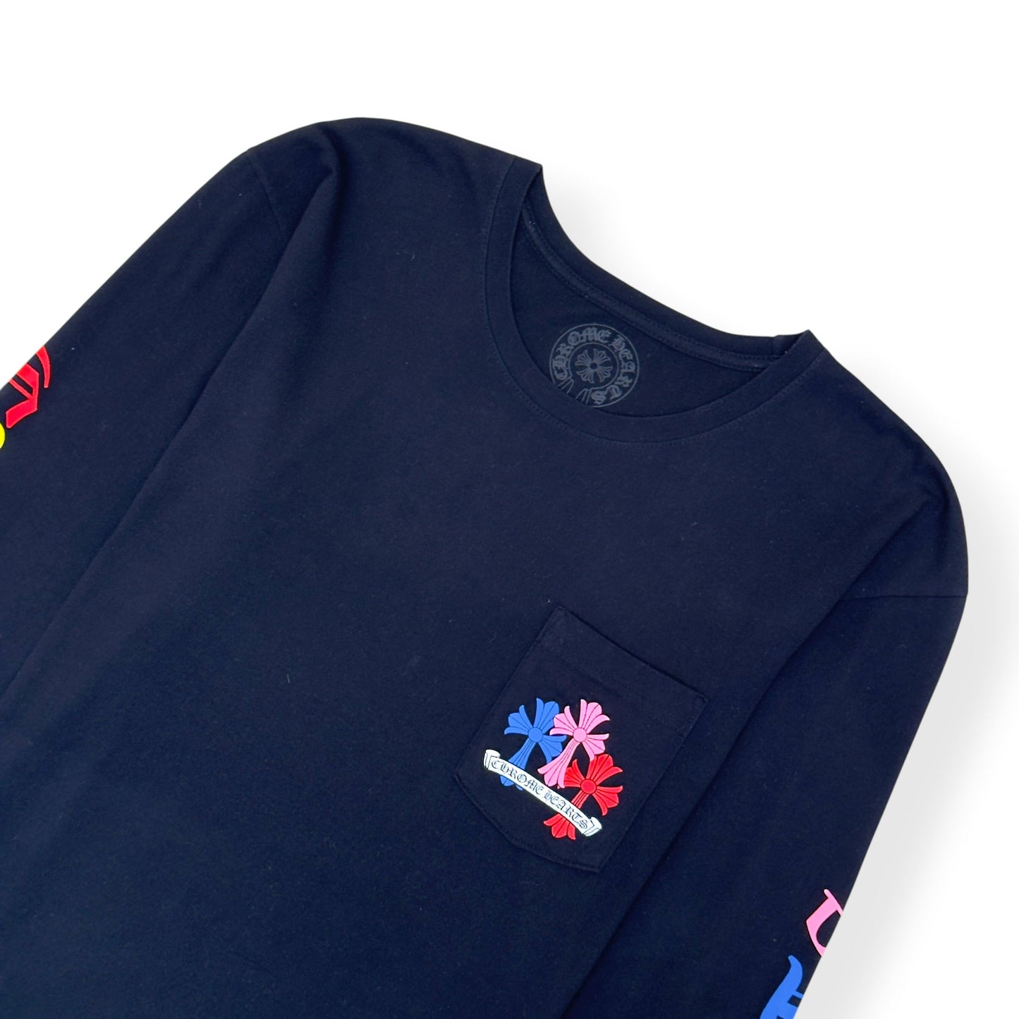 CHROME HEARTS CROSS LOGO LONG-SLEEVE T-SHIRT BLACK / MULTICOLOUR XL | XL, Black