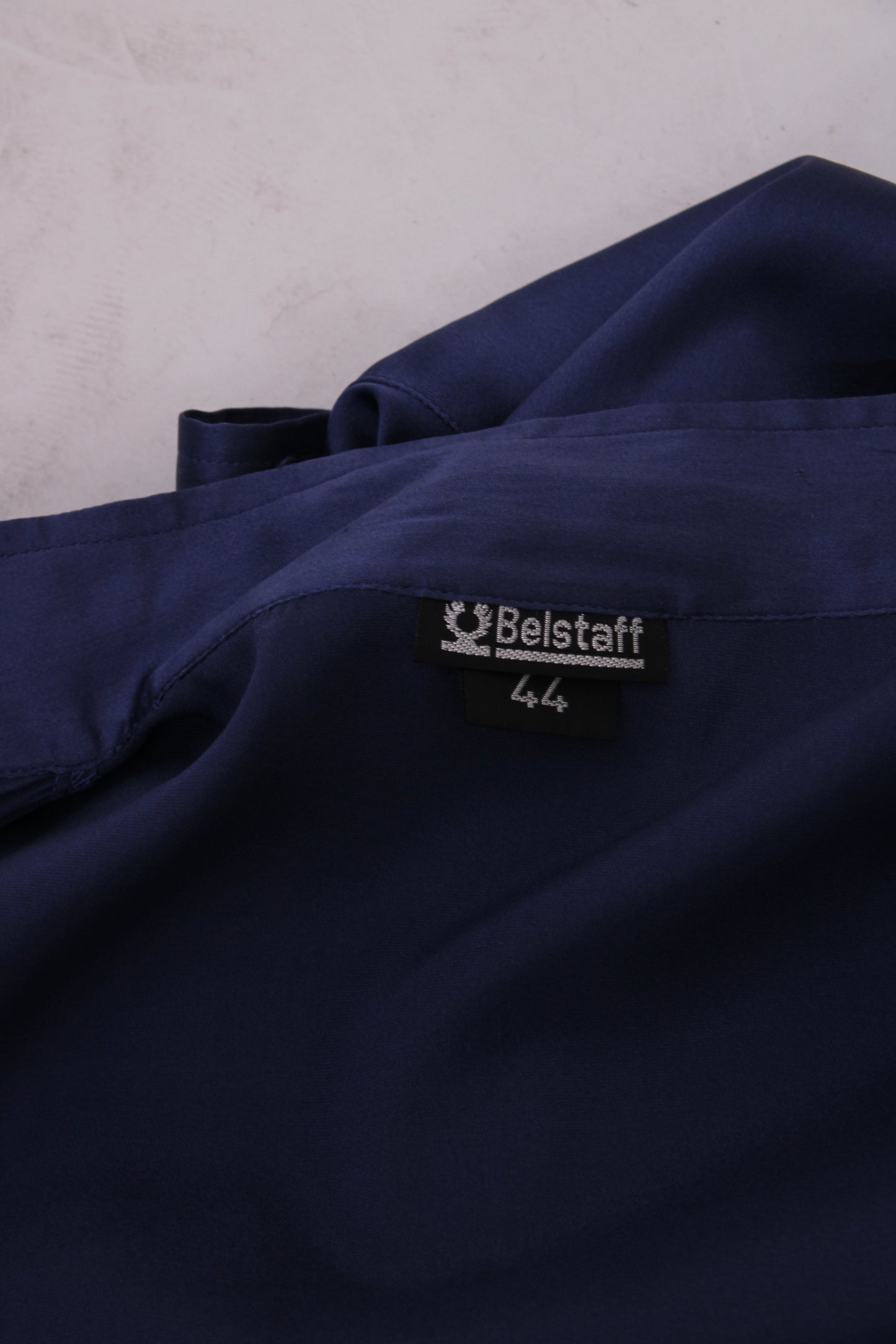 Belstaff L/S Buckle Collar Zip Shirt Navy M | Medium, Navy