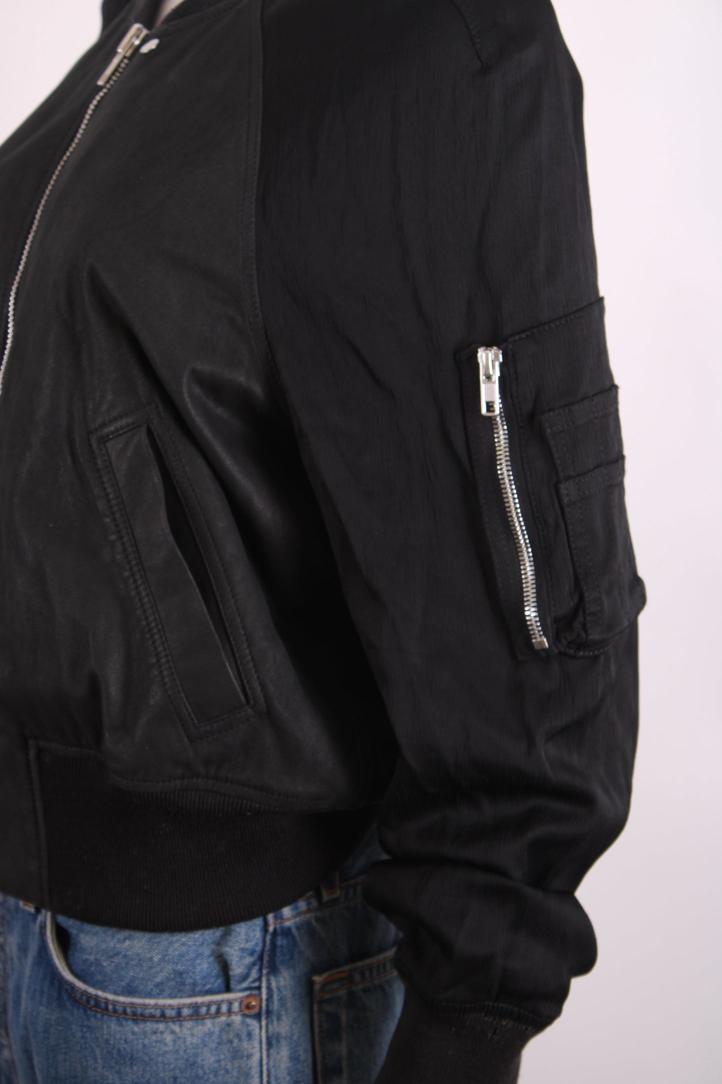 Rick Owens L/S Bomber Jacket Black 16 | O/S, Black