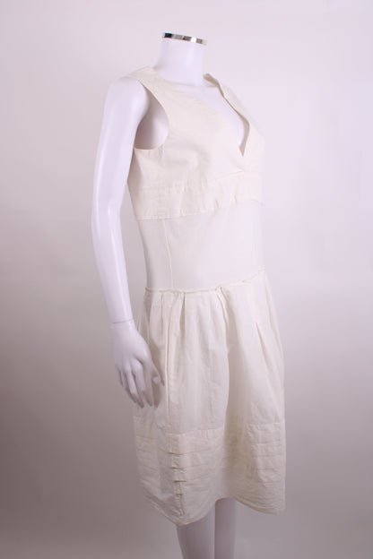 Marni S/S V Neck Dress White 10 | O/S, Red