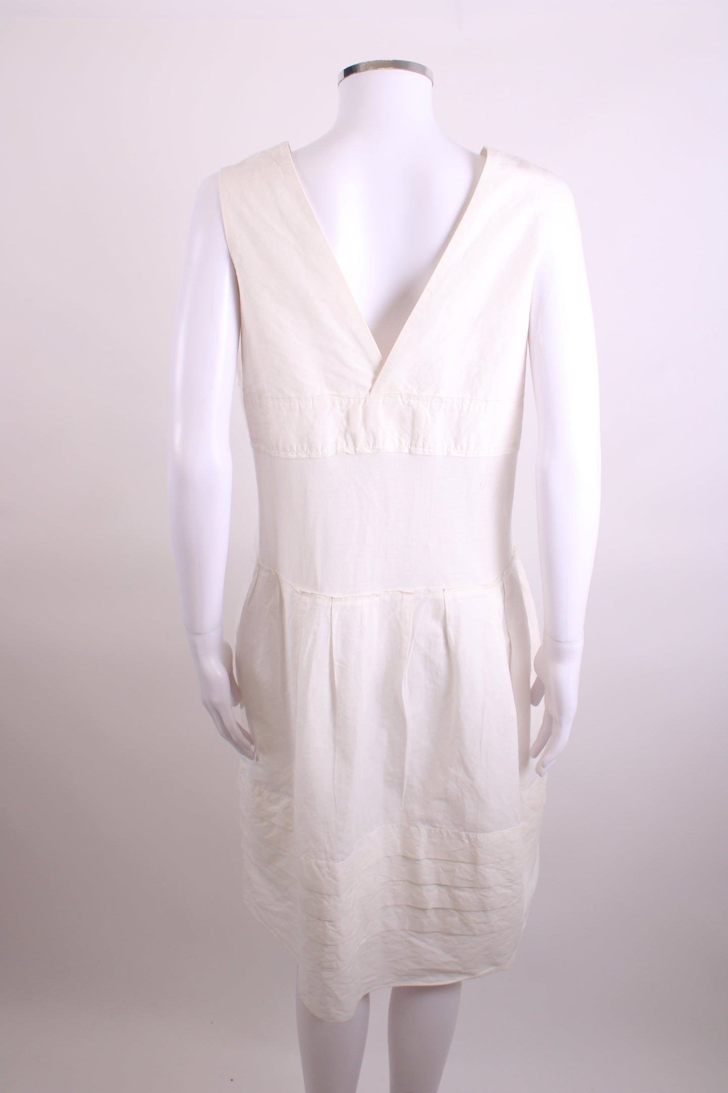 Marni S/S V Neck Dress White 10 | O/S, Red