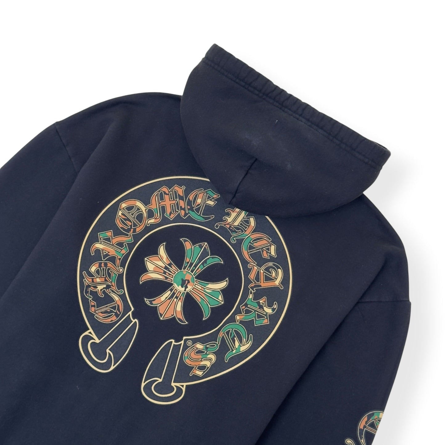 CHROME HEARTS HORSESHOE CROSS HOODIE BLACK / CAMO L | Large, Black