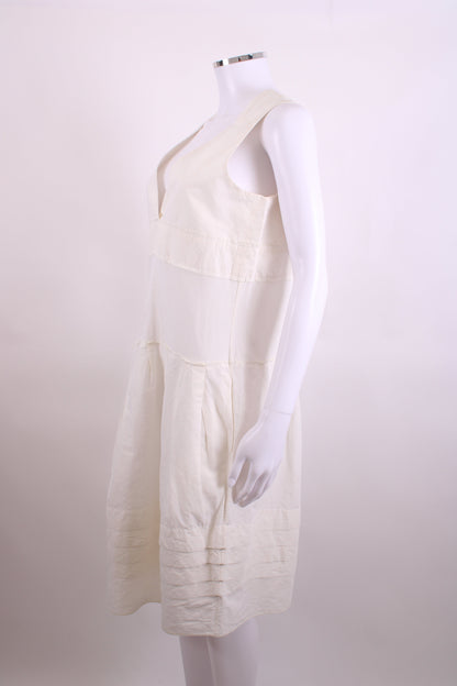 Marni S/S V Neck Dress White 10 | O/S, Red