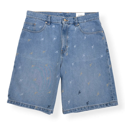 AXEL ARIGATO MILES MONOGRAM DENIM SHORTS BLUE W32 / M | Medium, Blue