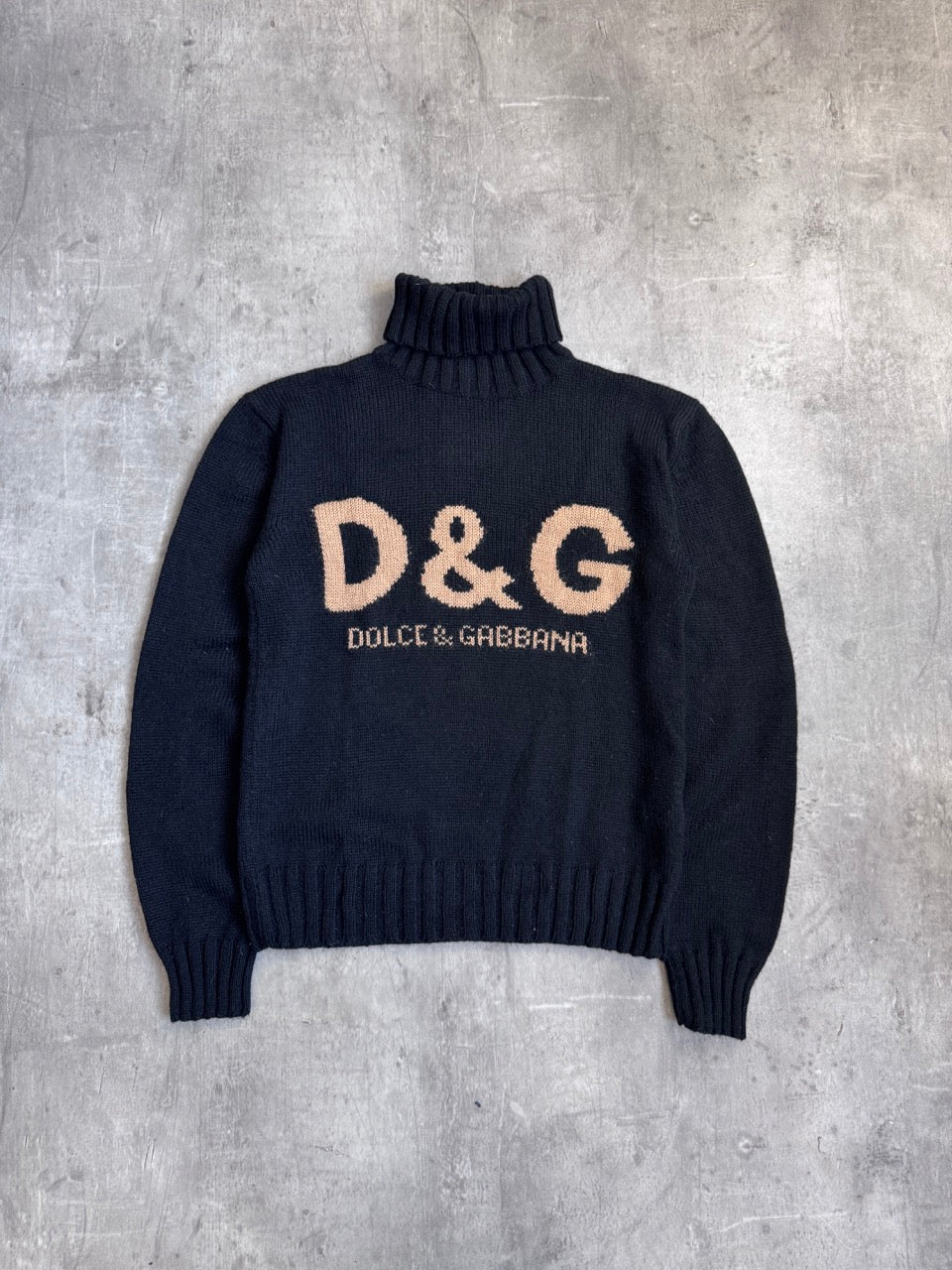 D&G Spellout Knitted Turtle Neck