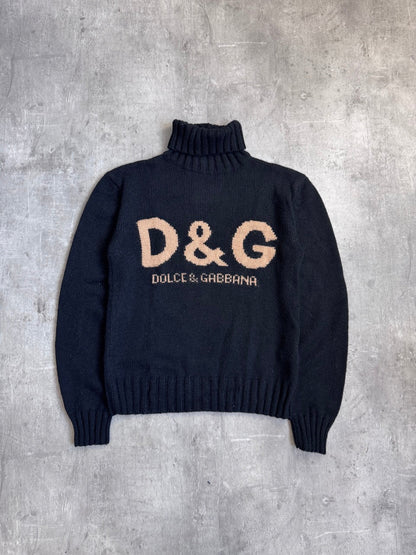 D&G Spellout Knitted Turtle Neck