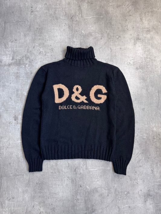 D&G Spellout Knitted Turtle Neck