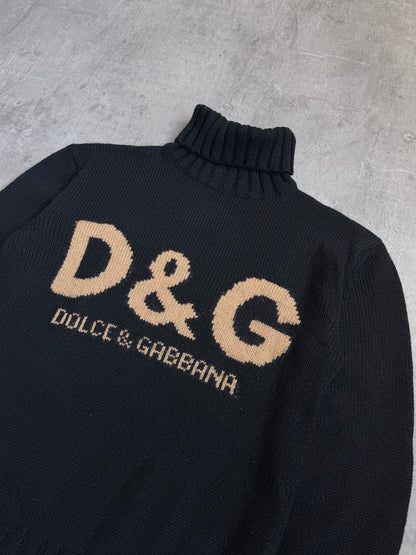 D&G Spellout Knitted Turtle Neck