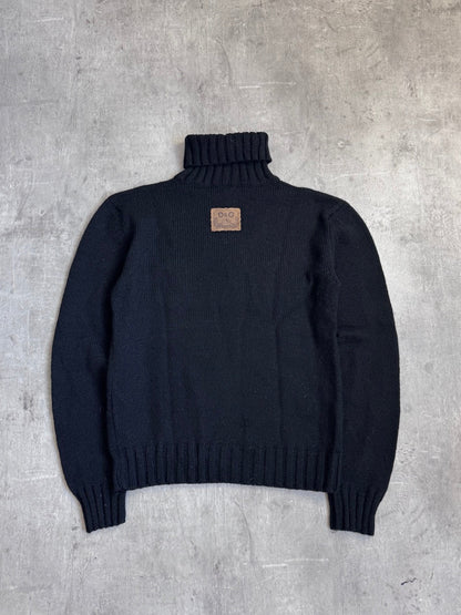 D&G Spellout Knitted Turtle Neck