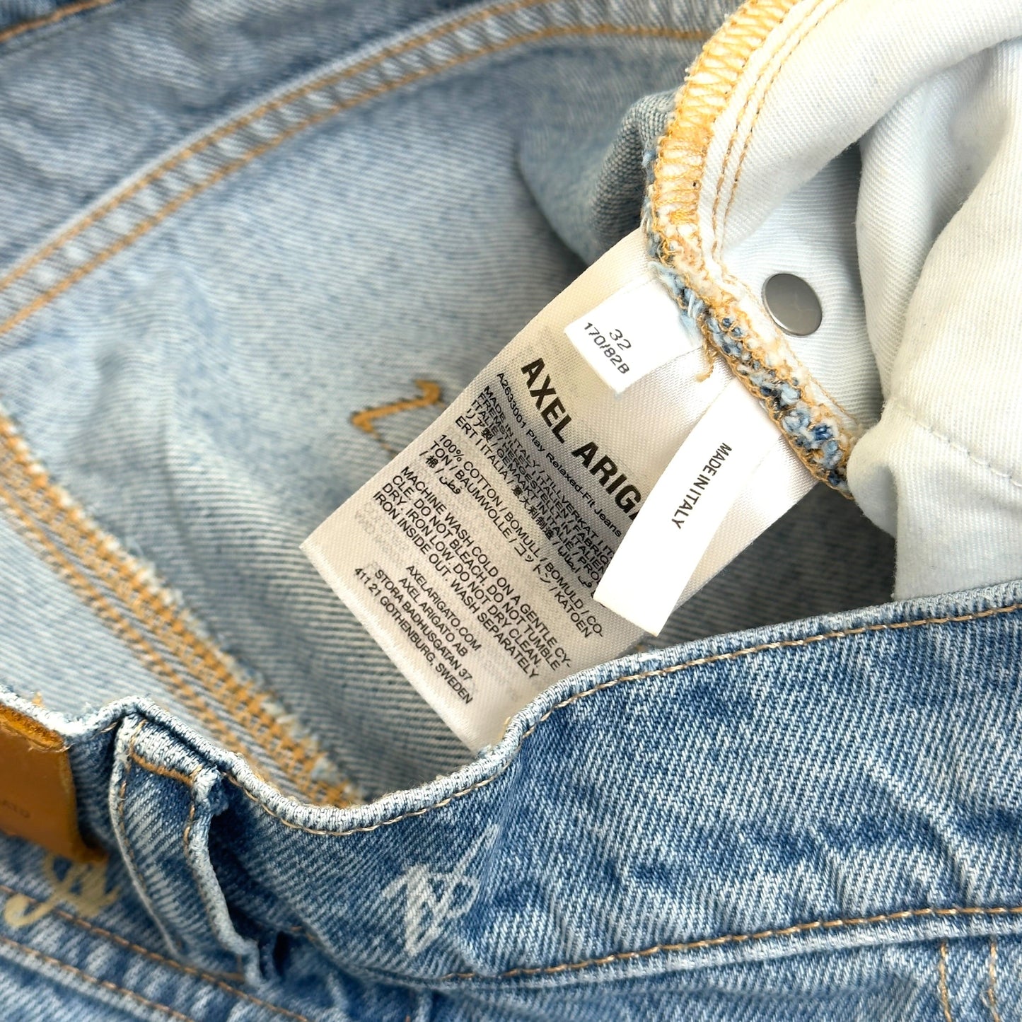AXEL ARIGATO PLAY RELAXED FIT DENIM JEANS BLUE W32 / M | Medium, Blue