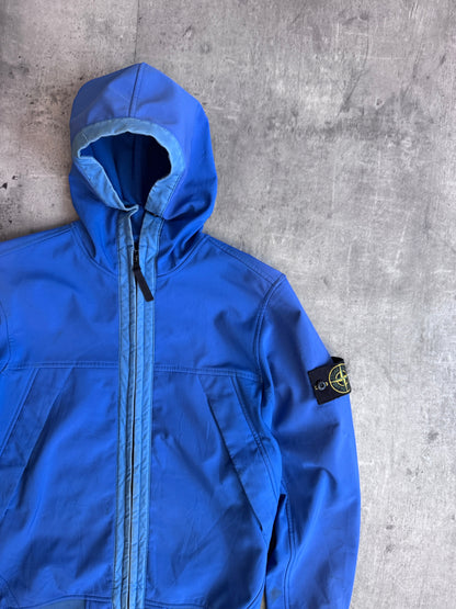 A/W 2020 Stone Island Blue Technical Blue Hooded Jacket